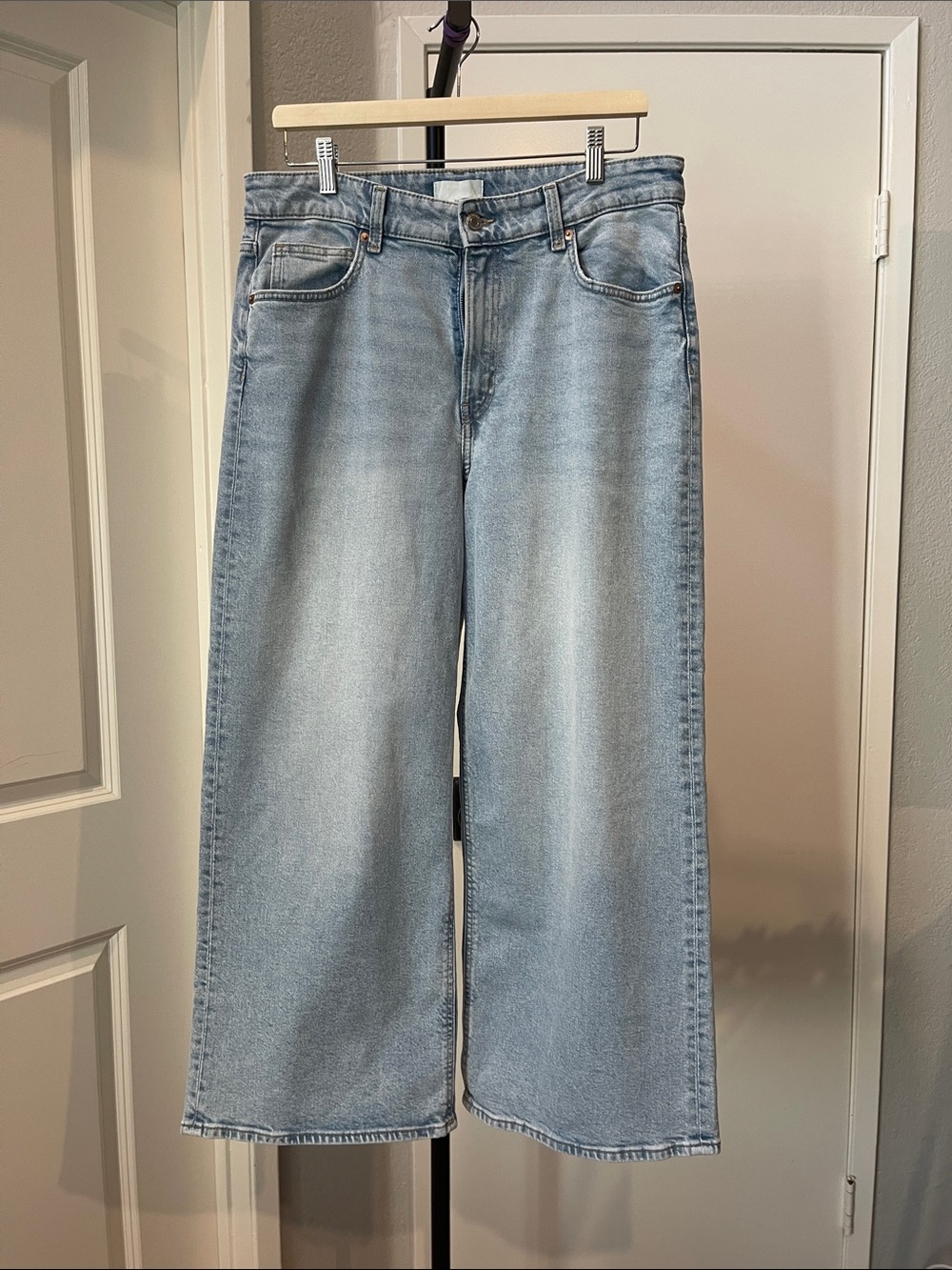 H&M Light Blue Wide Leg Denim Jeans